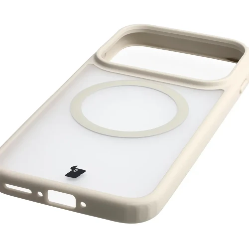 Etui z pierścieniem magnetycznym Bizon Case MatteO do OPPO Find X10, przydymione-beżowe (6/8)
