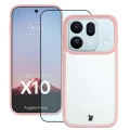 Etui + szkło hartowane Bizon Angelo Pack do OPPO Find X10, półprzezroczyste z jasnoróżową ramką (1/7)