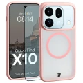 Etui z pierścieniem magnetycznym + szkło hartowane Bizon MatteO Pack do OPPO Find X10, przydymione-jasnoróżowe (1/8)