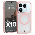 Etui z pierścieniem magnetycznym + szkło hartowane Bizon MatteO Pack do OPPO Find X10, przydymione-jasnoróżowe (3/8)