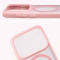 Etui z pierścieniem magnetycznym + szkło hartowane Bizon MatteO Pack do OPPO Find X10, przydymione-jasnoróżowe (5/8)