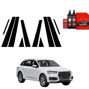 10w1 Czarna folia ochronna Grizz Protector na słupki Audi Q7 (2015-2019)