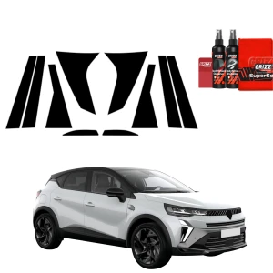 10w1 Czarna folia ochronna Grizz Protector na słupki Renault Captur (2024-2026)