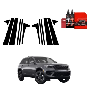 12w1 Czarna folia ochronna Grizz Protector na słupki Jeep Grand Cherokee (2025-2026)