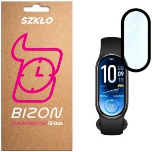 Szkło hybrydowe Bizon Watch Glass Edge Hybrid dla Xiaomi Smart Band 11, czarne