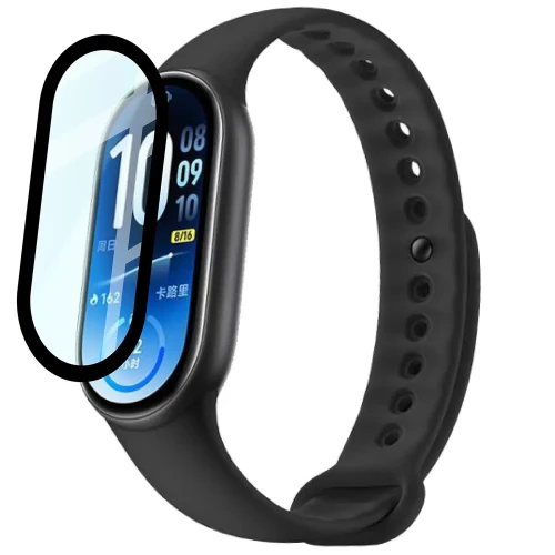 Szkło hybrydowe Bizon Watch Glass Edge Hybrid dla Xiaomi Smart Band 11, czarne (3/5)
