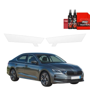 2w1 Bezbarwna folia ochronna Grizz Protector na lampy Skoda Octavia 4 Liftback Facelift (2024-2026)