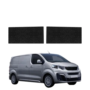 2w1 Czarna powłoka techniczna Grizz Protector na przednie progi bez wcięcia Peugeot Expert (2024-2026)