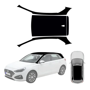 4w1 Czarna folia ochronna Grizz Protector na dach i słupki Hyundai i30 (2020-2026)