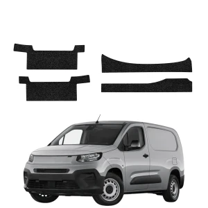 4w1 Czarna powłoka techniczna Grizz Protector na progi z wcięciami Fiat Doblo Cargo (2018-2026)