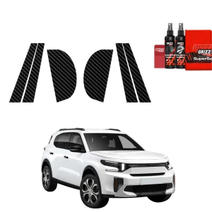 6w1 Czarna folia ochronna Grizz Protector na słupki Citroen C3 Aircross (2025-2026)