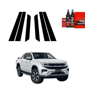 6w1 Czarna folia ochronna Grizz Protector na słupki Volkswagen Amarok (2023-2026)