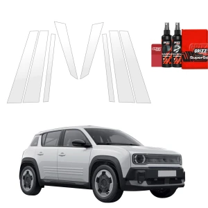 8w1 Bezbarwna folia ochronna Grizz Protector na słupki Renault R4 (2025-2026)