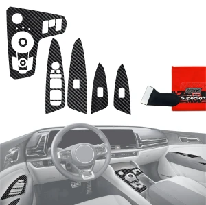 9w1 Karbonowa połyskująca folia Grizz Protector do wnętrza Kia Sportage 5 Keyless (2021-2024)