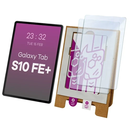 2x Szkło hybrydowe z eko aplikatorem Bizon Eplikator Tab Hybrid Mule do Galaxy Tab S10 FE Plus (1/5)