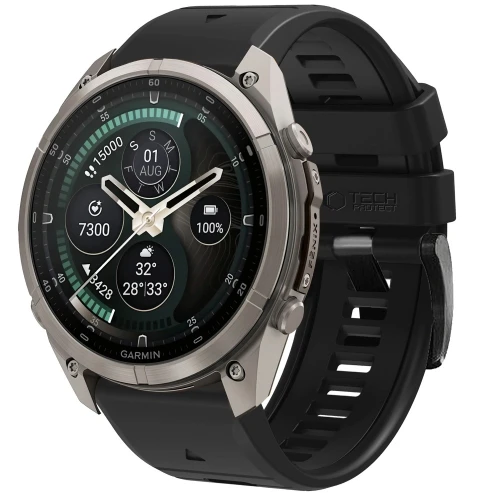 Pasek Tech-Protect Silicone do QuickFit 22 mm, czarne (1/9)