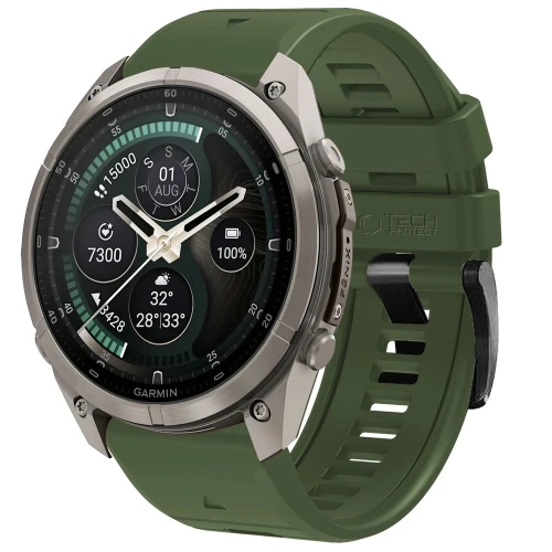 Pasek Tech-Protect Silicone do QuickFit 22 mm, zielony (1/9)