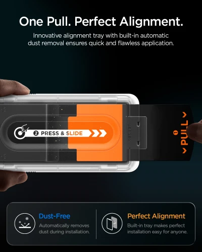 Szkło prywatyzujące do etui + Aplikator Spigen Glas.tR EZ Fit Pro Privacy 1-Pack (AC) do iPhone 18 Pro (11/14)