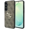 Etui Guess Leather 4G Metal Logo do Galaxy S26 FE, brązowe