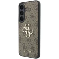 Etui Guess Leather 4G Metal Logo do Galaxy S26 FE, brązowe
