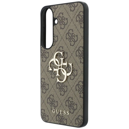 Etui Guess Leather 4G Metal Logo do Galaxy S26 FE, brązowe