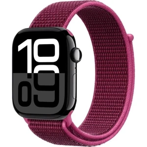 OUTLET: Pasek Crong Nylon do Apple Watch 42/41/40/38 mm, burgundowy