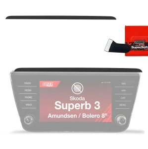 OUTLET: Folia do wnętrza Skoda Superb 3 8" Amundsen/Bolero (2015-2024) Grizz Protector Czarna Antyodciskowa