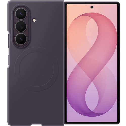 Etui + 2x folia antyrefleksyjna Samsung Silicone Magnet Case do Galaxy Z Fold8 Ultra, do MagSafe, fioletowe