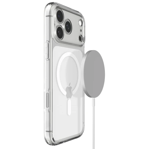 Etui Spigen Ultra Hybrid Mag do MagSafe do iPhone 18 Pro, przezroczysto-białe (10/16)