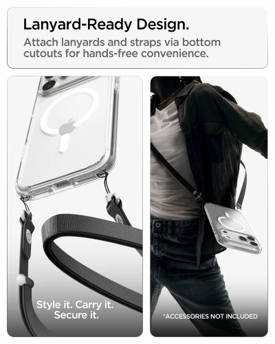 Etui Spigen Ultra Hybrid Mag do MagSafe do iPhone 18 Pro, przezroczysto-białe (16/16)
