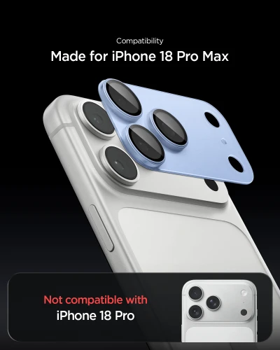 Szkło na aparat Spigen Glas.tR Ez Fit Optik Pro XL 1-Pack do iPhone 18 Pro Max, niebieskie (6/15)