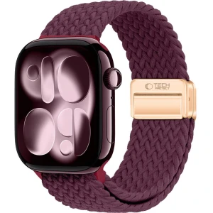 OUTLET: Pasek Tech-Protect Nylonmag do Apple Watch 49/46/45/44 mm, burgundowy