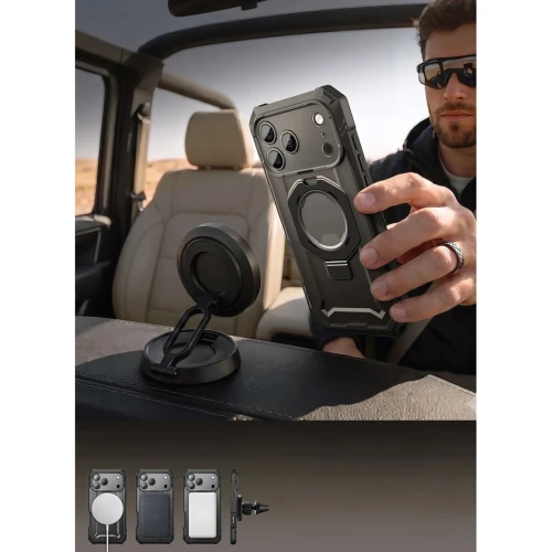 Etui pancerne + szkło 9H Supcase UB Grip Pro Mag SPG (CC) do MagSafe do iPhone 18 Pro / 17 Pro, (9/12)