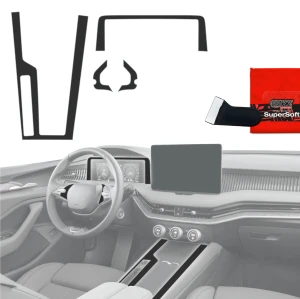 OUTLET: Folia do wnętrza Skoda Superb 4 (2024-2026) Grizz Protector 4w1 Czarna Antyodciskowa