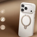 Etui z obrotową podstawką 360° Torras Q3 Silicone do iPhone 18 Pro Max / 17 Pro Max do MagSafe, białe (7/7)
