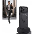 Etui z obrotową podstawką 360° Torras Q3 Silicone do iPhone 18 Pro Max / 17 Pro Max do MagSafe, czarne (5/7)