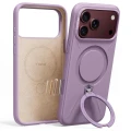 Etui z obrotową podstawką 360° Torras Q3 Silicone do iPhone 18 Pro Max / 17 Pro Max do MagSafe, fioletowe (1/9)
