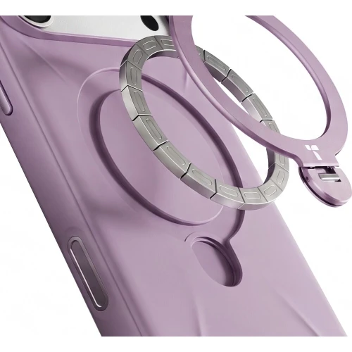 Etui z obrotową podstawką 360° Torras Q3 Silicone do iPhone 18 Pro Max / 17 Pro Max do MagSafe, fioletowe (3/9)