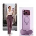 Etui z obrotową podstawką 360° Torras Q3 Silicone do iPhone 18 Pro Max / 17 Pro Max do MagSafe, fioletowe (7/9)