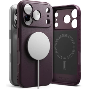 Etui Ringke Onyx Magnetic do MagSafe do iPhone 18 Pro / 17 Pro, burgundowe