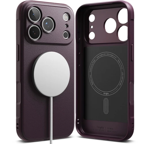 Etui Ringke Onyx Magnetic do MagSafe do iPhone 18 Pro / 17 Pro, burgundowe (3/7)
