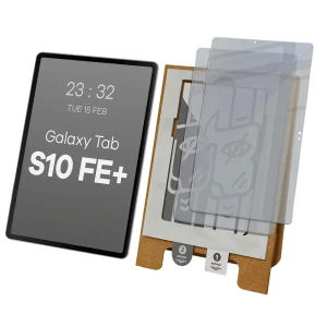 2x Prywatyzujące szklo hybrydowe z eko aplikatorem Bizon Eplikator Tab Hybrid Shadow do Galaxy Tab S10 FE Plus