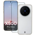 Etui + szkło hartowane Bizon Angelo Pack do Vivo X500 Pro Max, półprzezroczyste z beżową ramką (1/8)