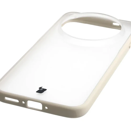 Etui + szkło hartowane Bizon Angelo Pack do Vivo X500 Pro Max, półprzezroczyste z beżową ramką (6/8)