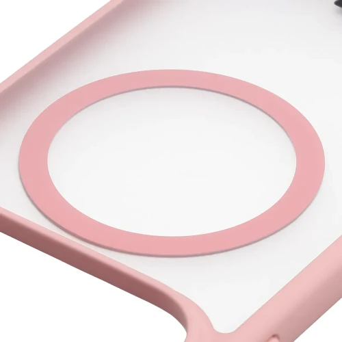 Etui z pierścieniem magnetycznym Bizon Case MatteO do OPPO Find X10 Pro Max, przydymione-jasnoróżowe (3/7)