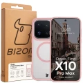 Etui z pierścieniem magnetycznym Bizon Case MatteO do OPPO Find X10 Pro Max, przydymione-jasnoróżowe (7/7)