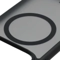 Etui z pierścieniem magnetycznym Bizon Case MatteO do OPPO Find X10 Pro Max, przydymione-czarne (3/7)