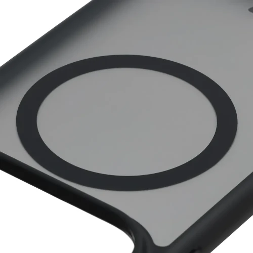 Etui z pierścieniem magnetycznym Bizon Case MatteO do OPPO Find X10 Pro Max, przydymione-czarne (3/7)
