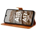 Etui z klapką Bizon Case Pocket do Galaxy A18 / A17, brązowe (5/6)