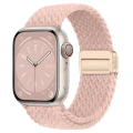 Nylonowy pasek do zegarka Bizon Strap Watch Trenza do Apple Watch 44/45/46/49 mm, jasnoróżowy (1/3)